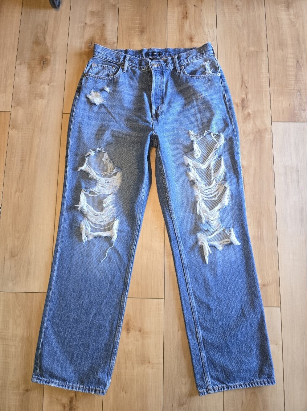 Aeropostale Curvy 90s Baggy Distressed Jeans Sz 12